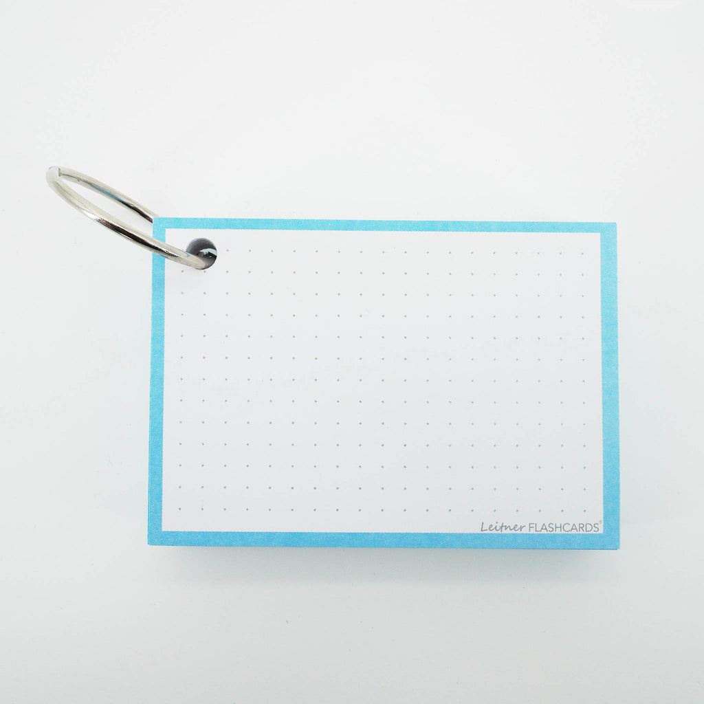 Leitner Flashcards A7 Pastel Dotted blue 6