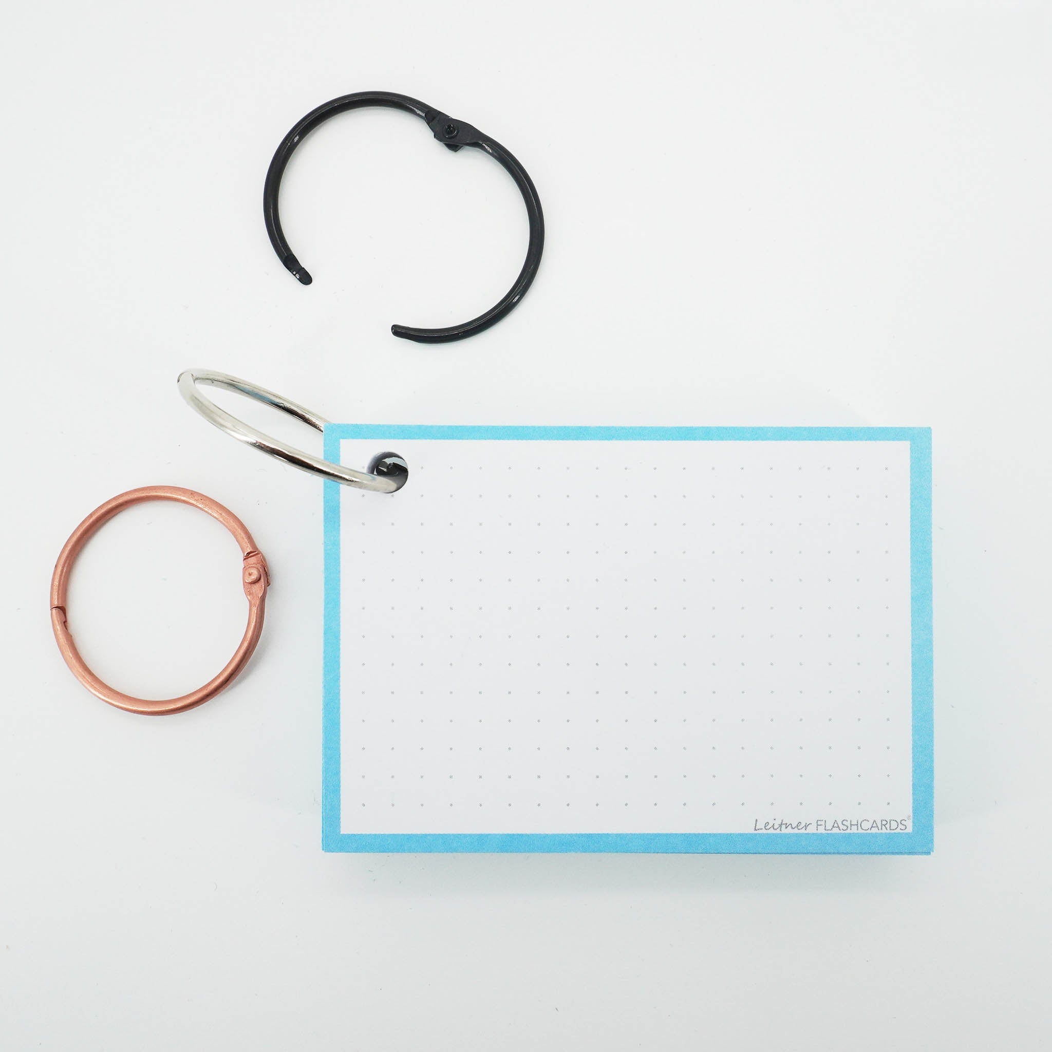 Leitner Flashcards A7 Pastel Dotted blue 7
