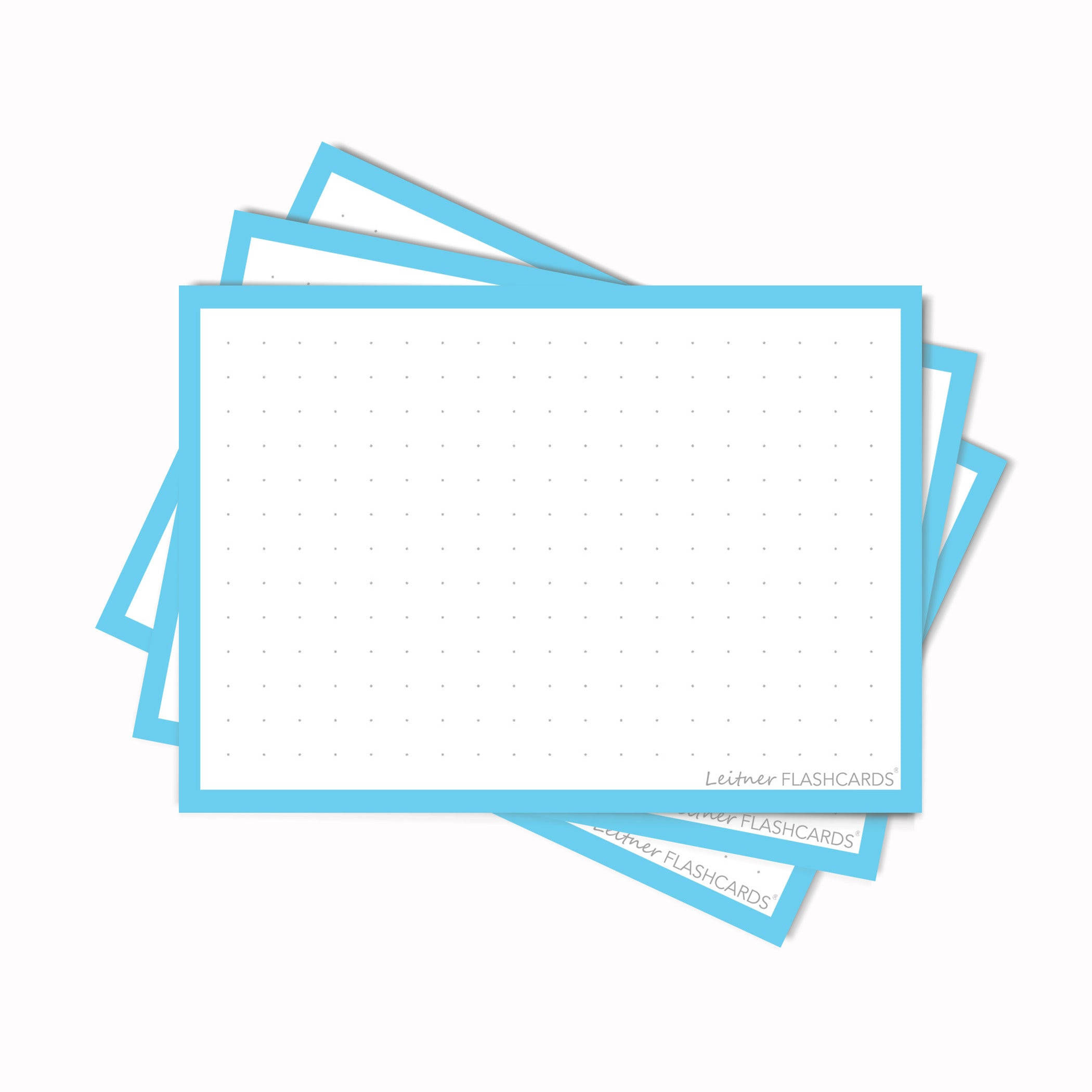 Leitner Flashcards A7 Pastel Dotted blue