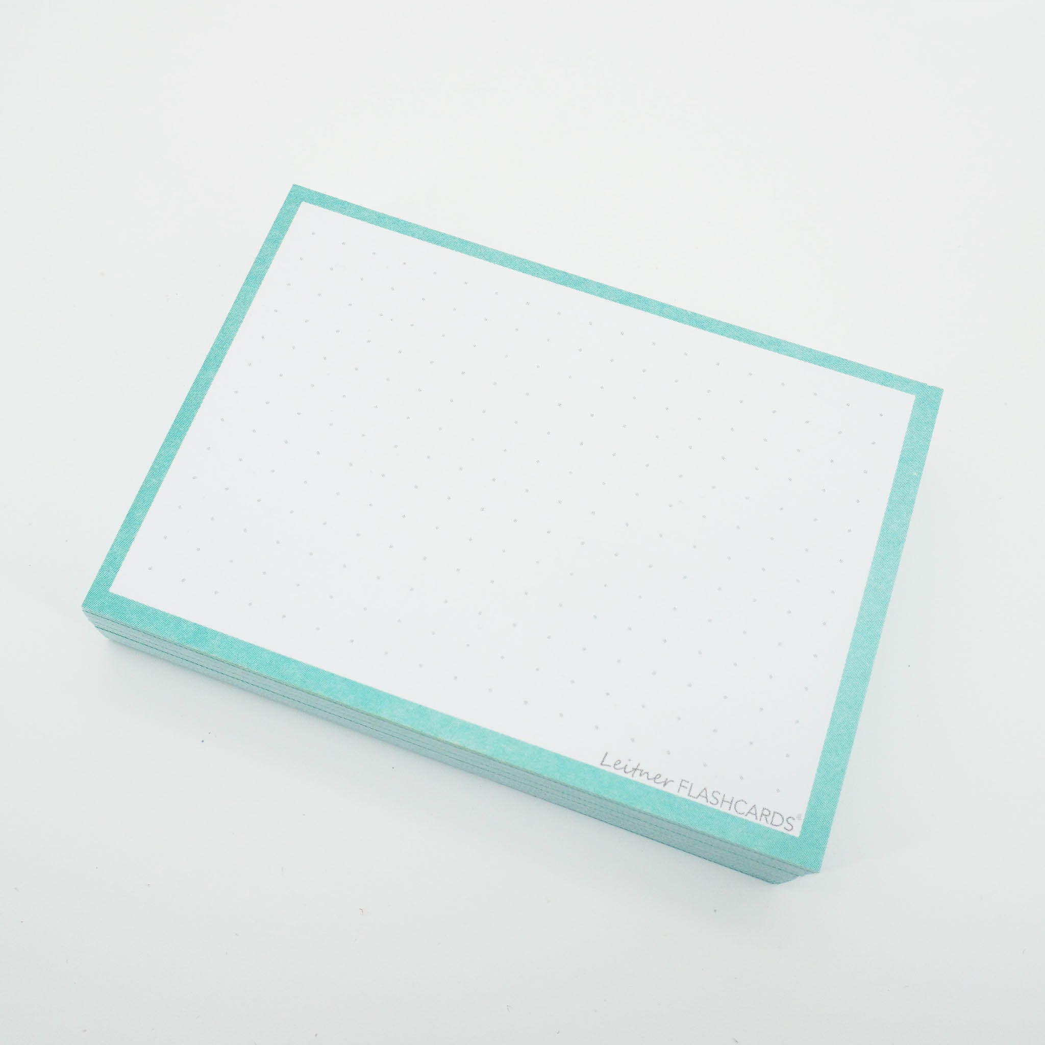 Leitner Flashcards A7 Pastel Dotted green