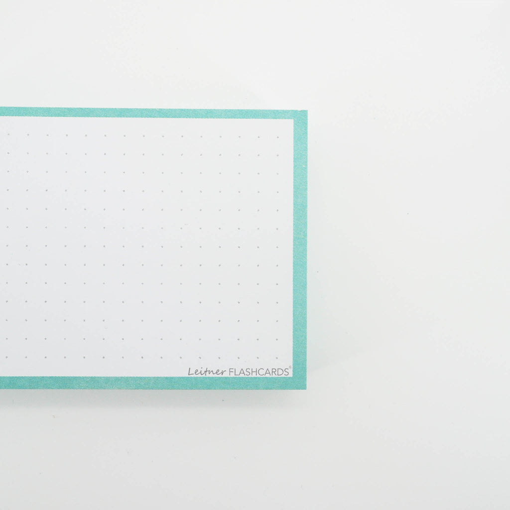 Leitner Flashcards A7 Pastel Dotted green 3