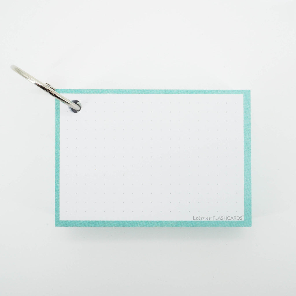 Leitner Flashcards A7 Pastel Dotted green 4