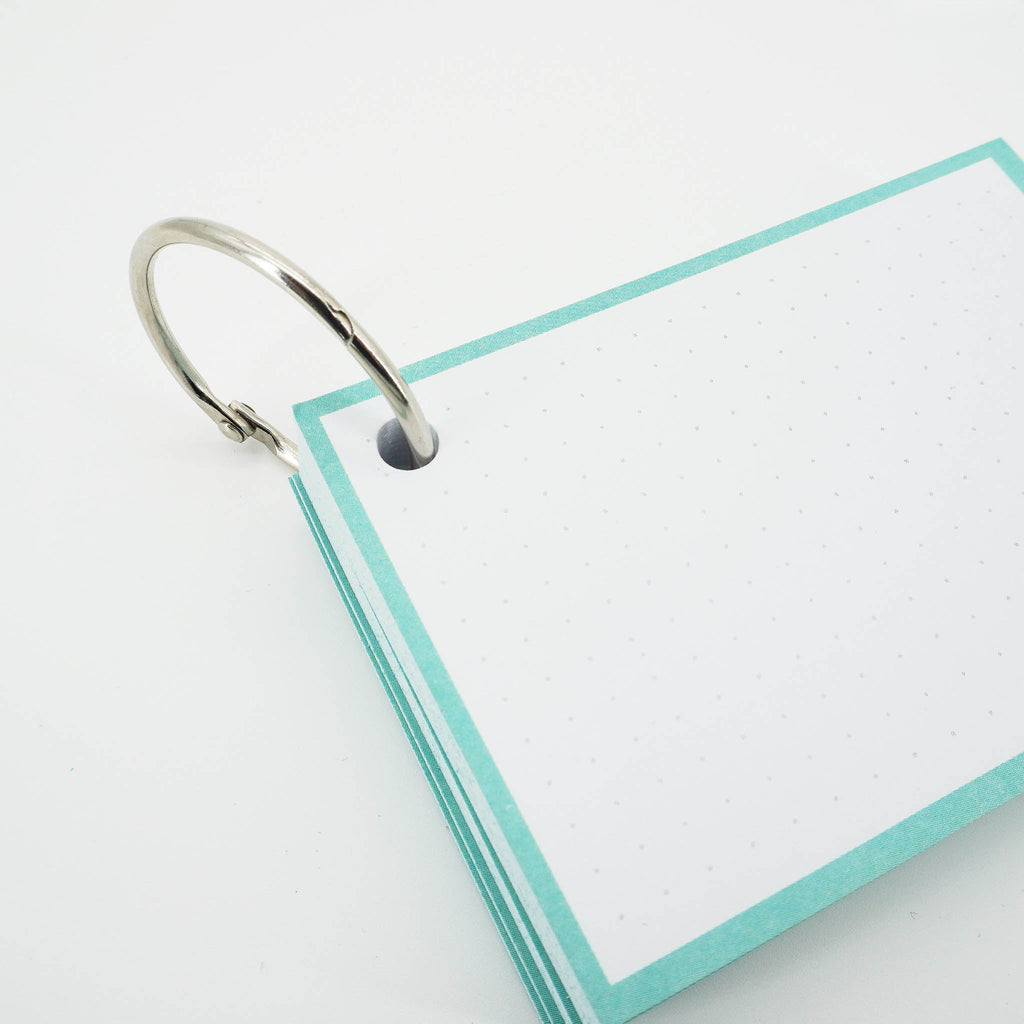 Leitner Flashcards A7 Pastel Dotted green 5