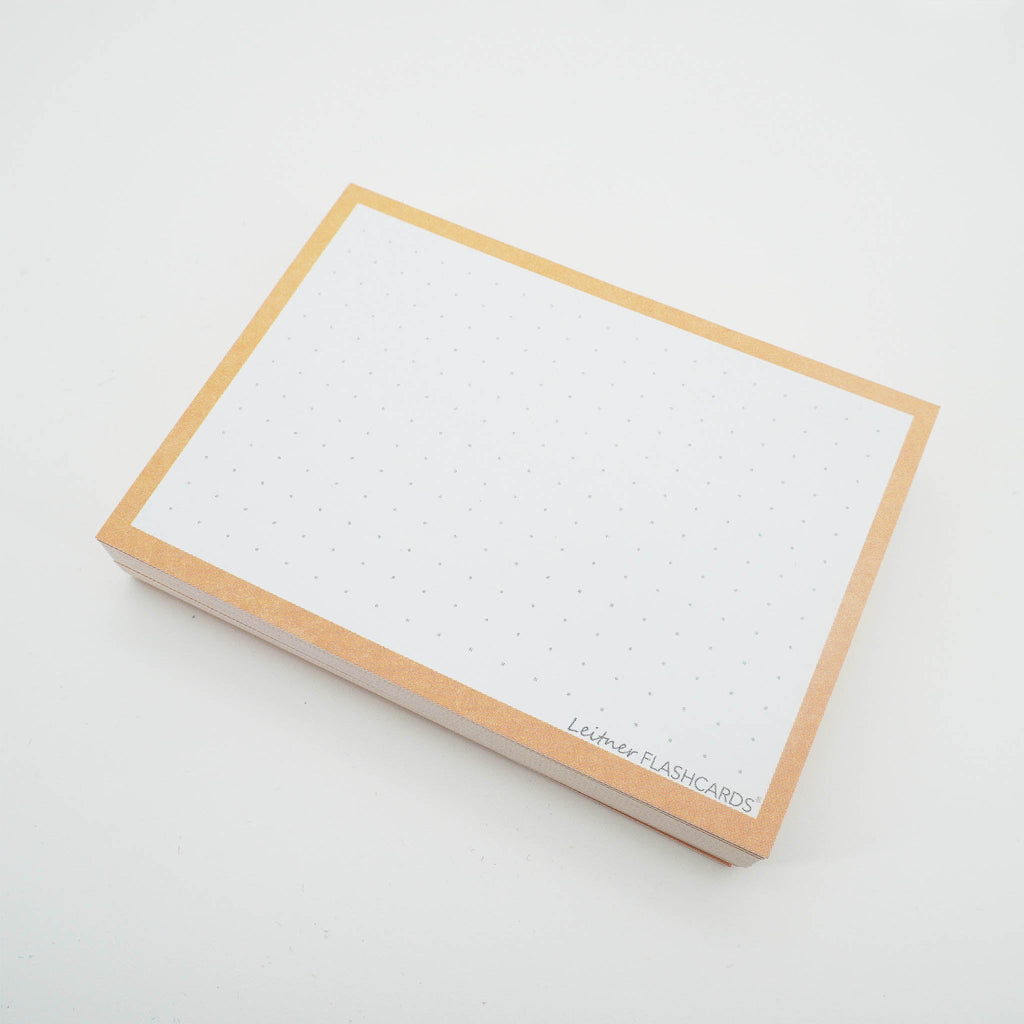 Leitner Flashcards A7 Pastel Dotted orange