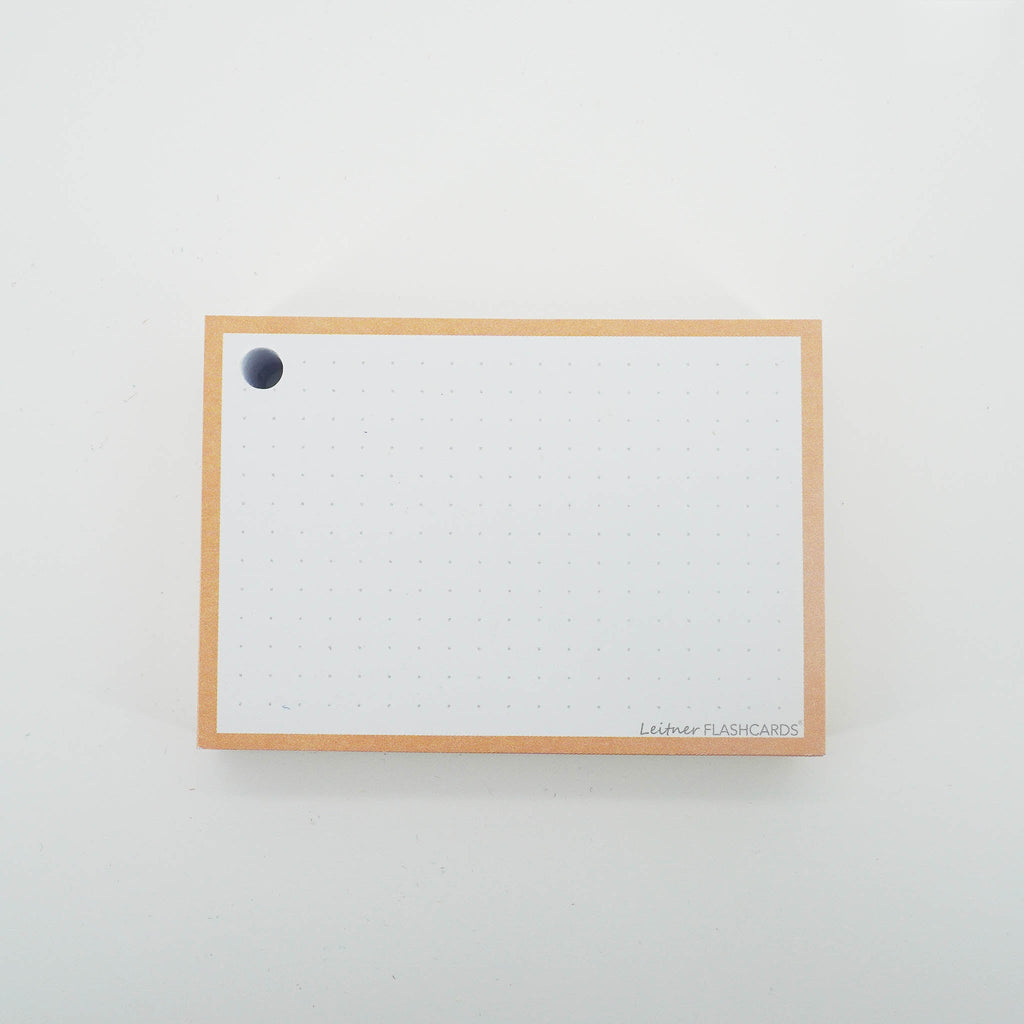 Leitner Flashcards A7 Pastel Dotted orange 3
