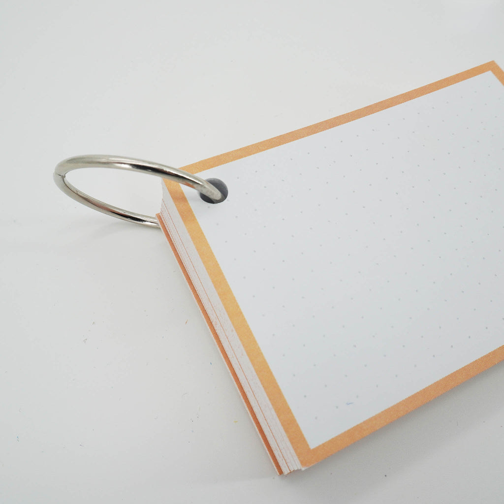 Leitner Flashcards A7 Pastel Dotted orange 5