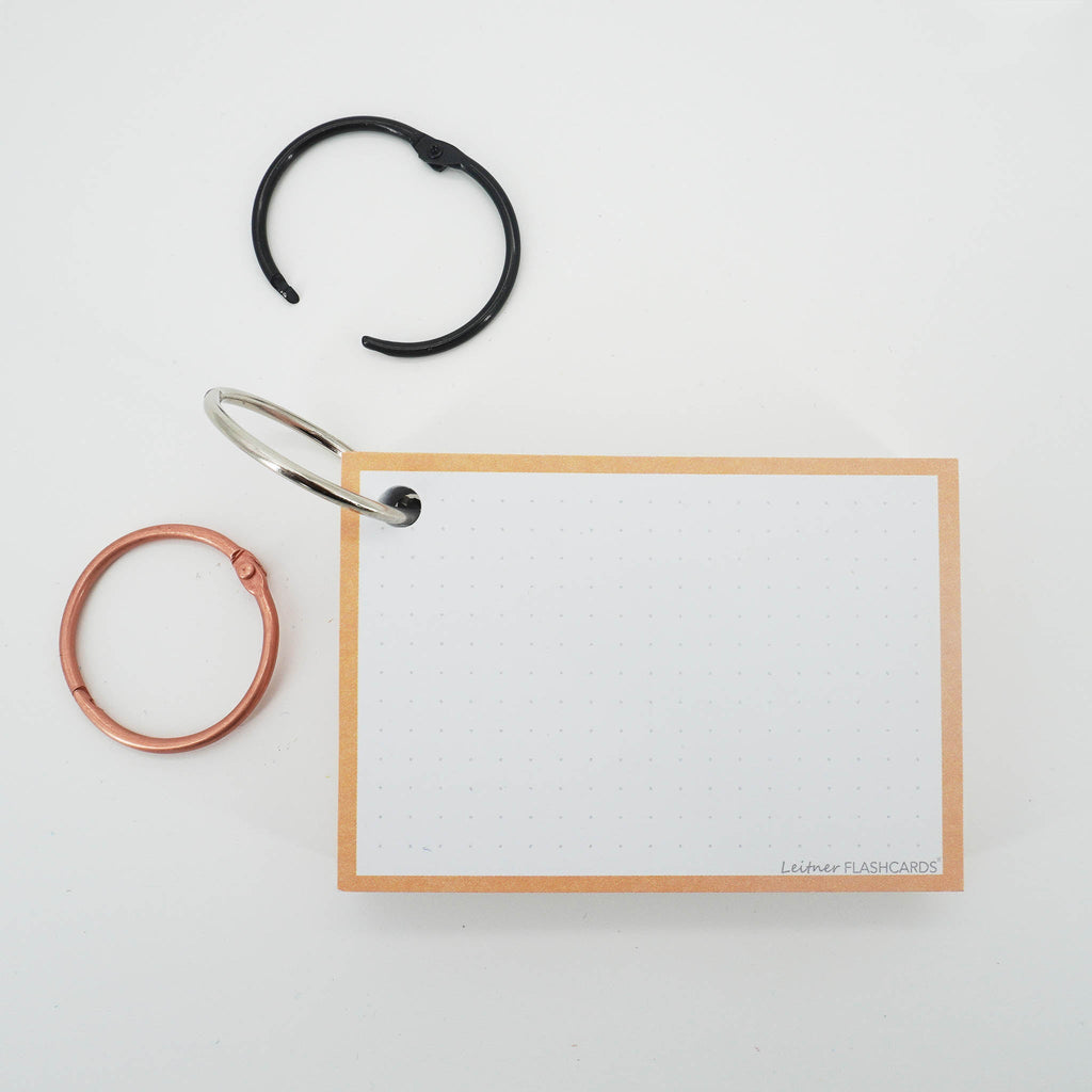 Leitner Flashcards A7 Pastel Dotted orange 6