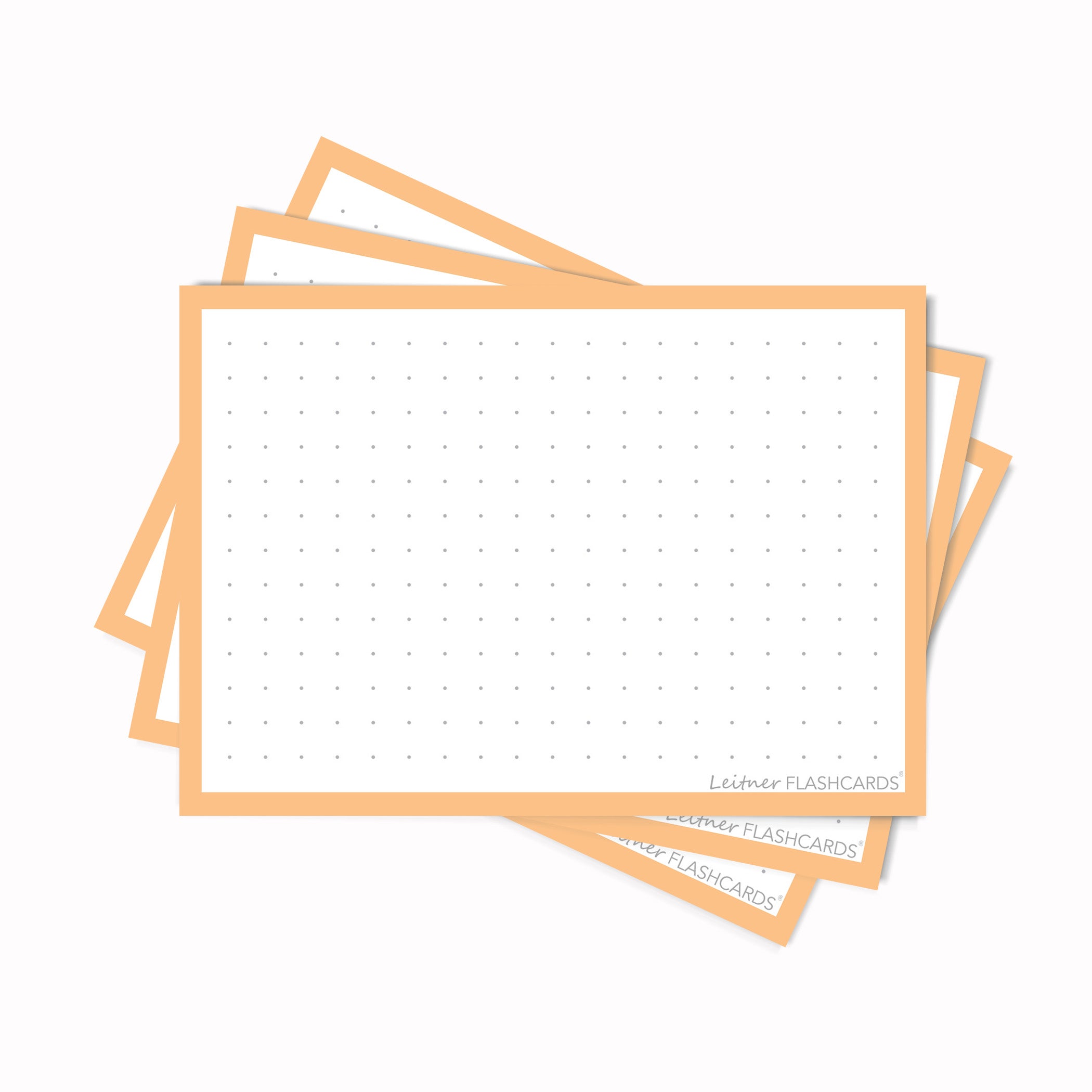 Leitner Flashcards A7 Pastel Dotted orange