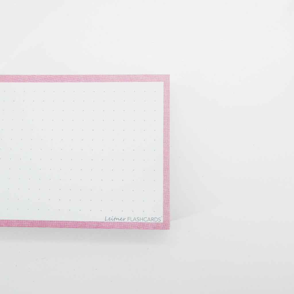 Leitner Flashcards A7 Pastel Dotted pink 3