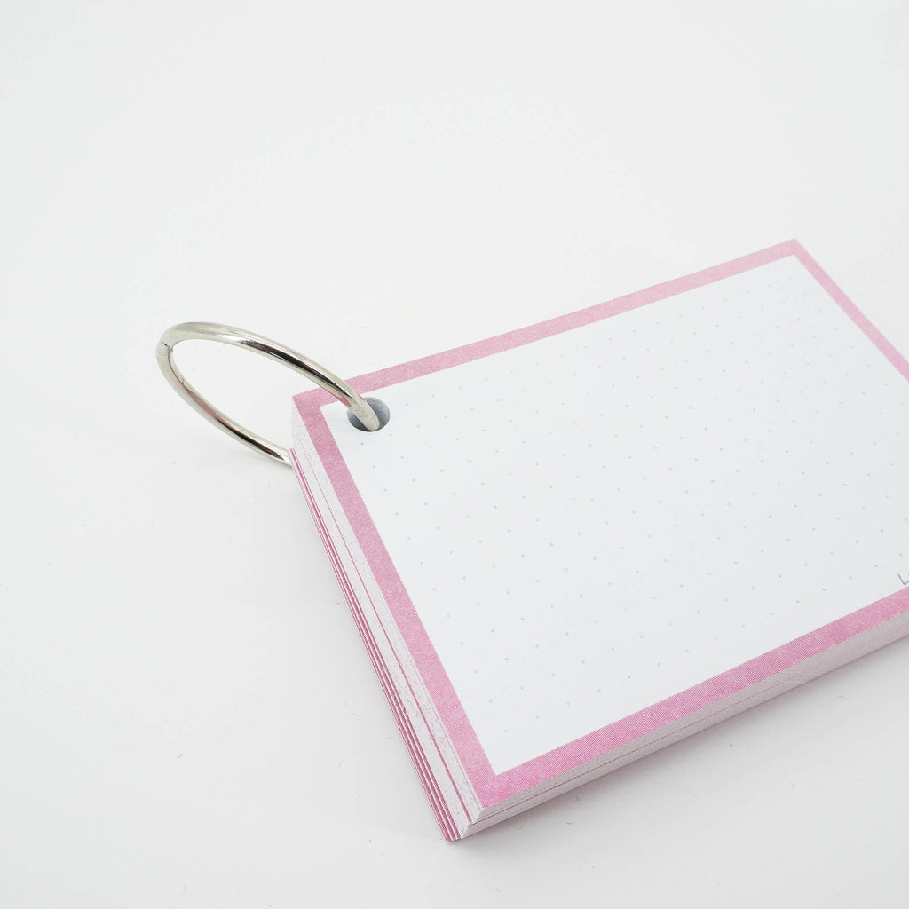 Leitner Flashcards A7 Pastel Dotted pink 5