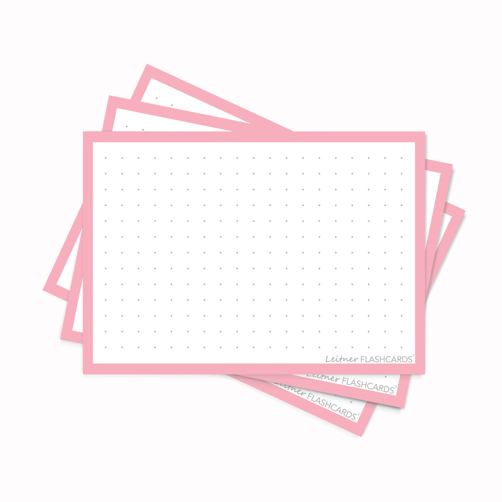 Leitner Flashcards A7 Pastel Dotted pink