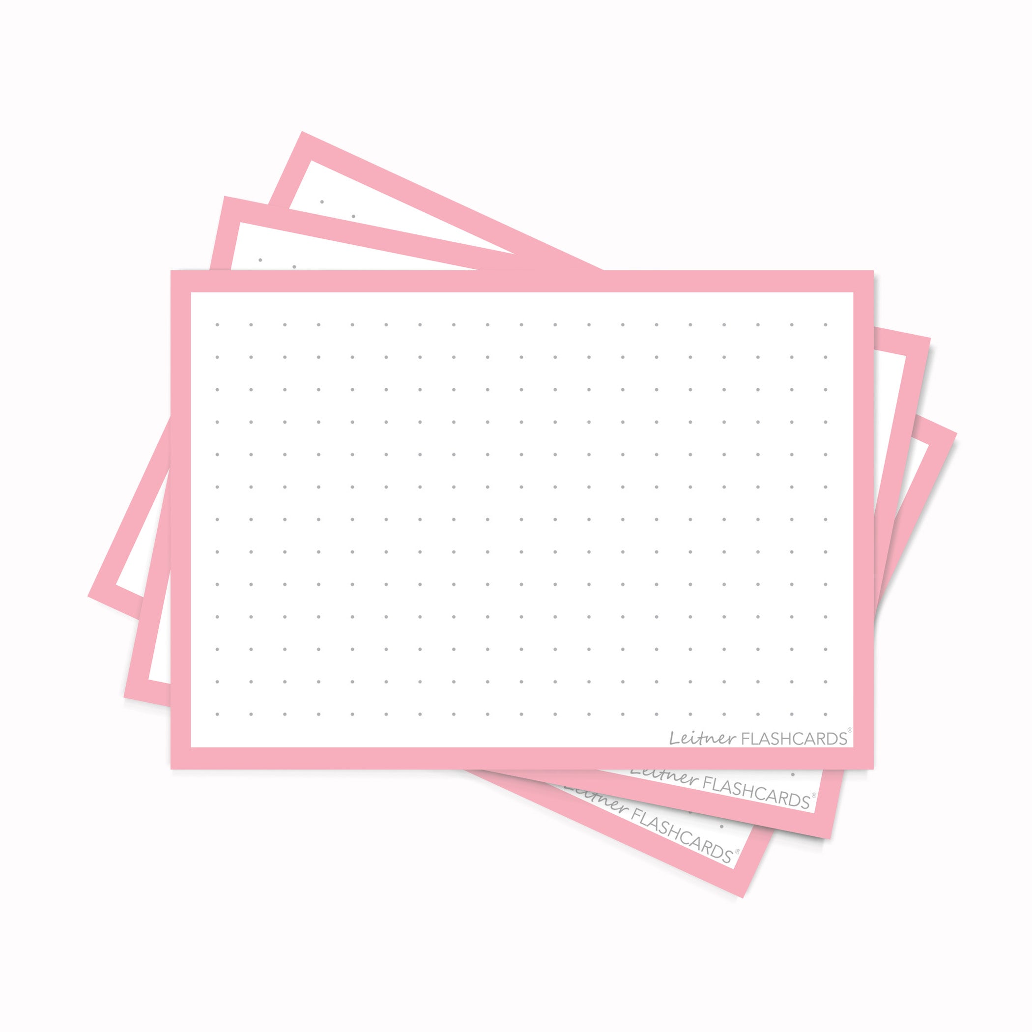Leitner Flashcards A7 Pastel Dotted pink