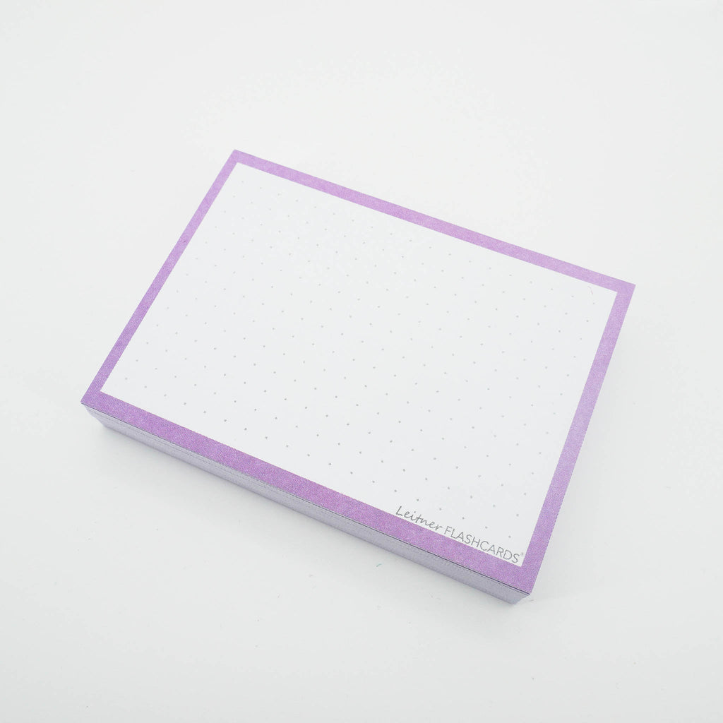 Leitner Flashcards A7 Pastel Dotted purple
