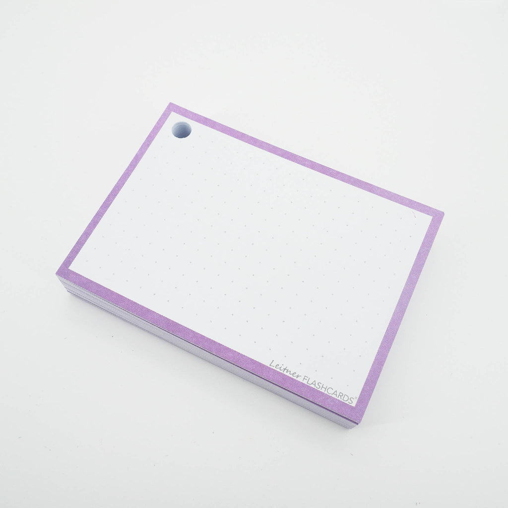 Leitner Flashcards A7 Pastel Dotted purple 3