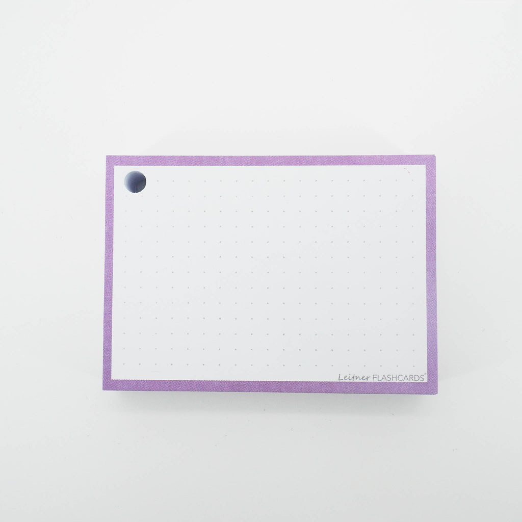 Leitner Flashcards A7 Pastel Dotted purple 4