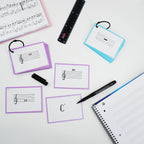 Leitner Flashcards A7 Pastel Dotted purple lifestyle 2