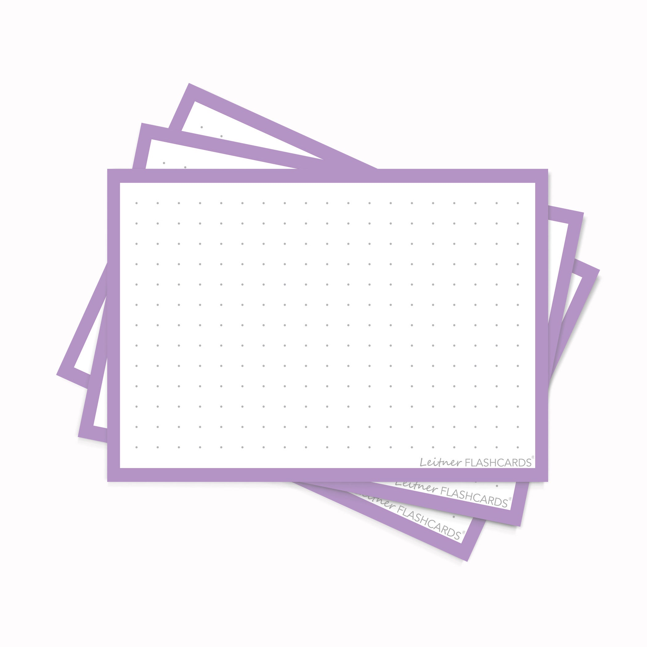 Leitner Flashcards A7 Pastel Dotted purple