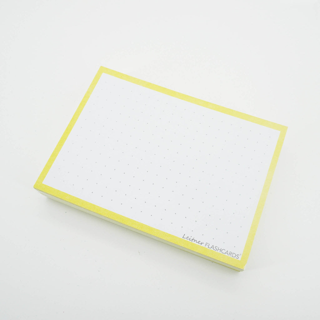 Leitner Flashcards A7 Pastel Dotted yellow