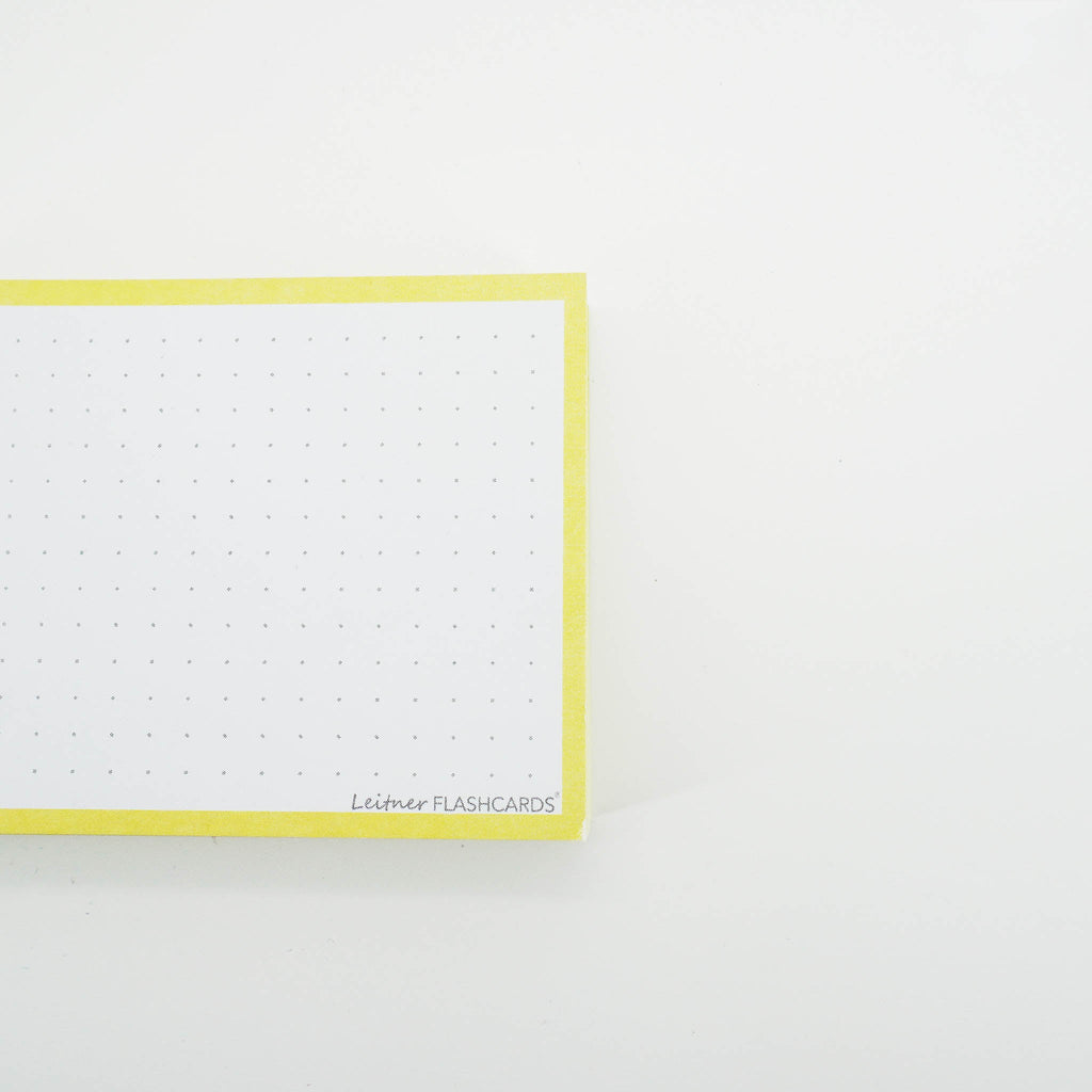Leitner Flashcards A7 Pastel Dotted yellow 3