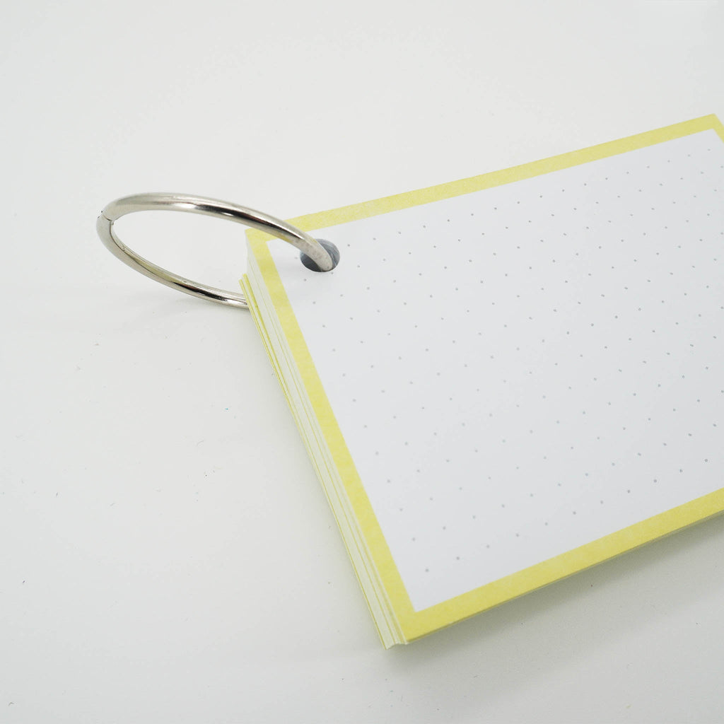 Leitner Flashcards A7 Pastel Dotted yellow 6