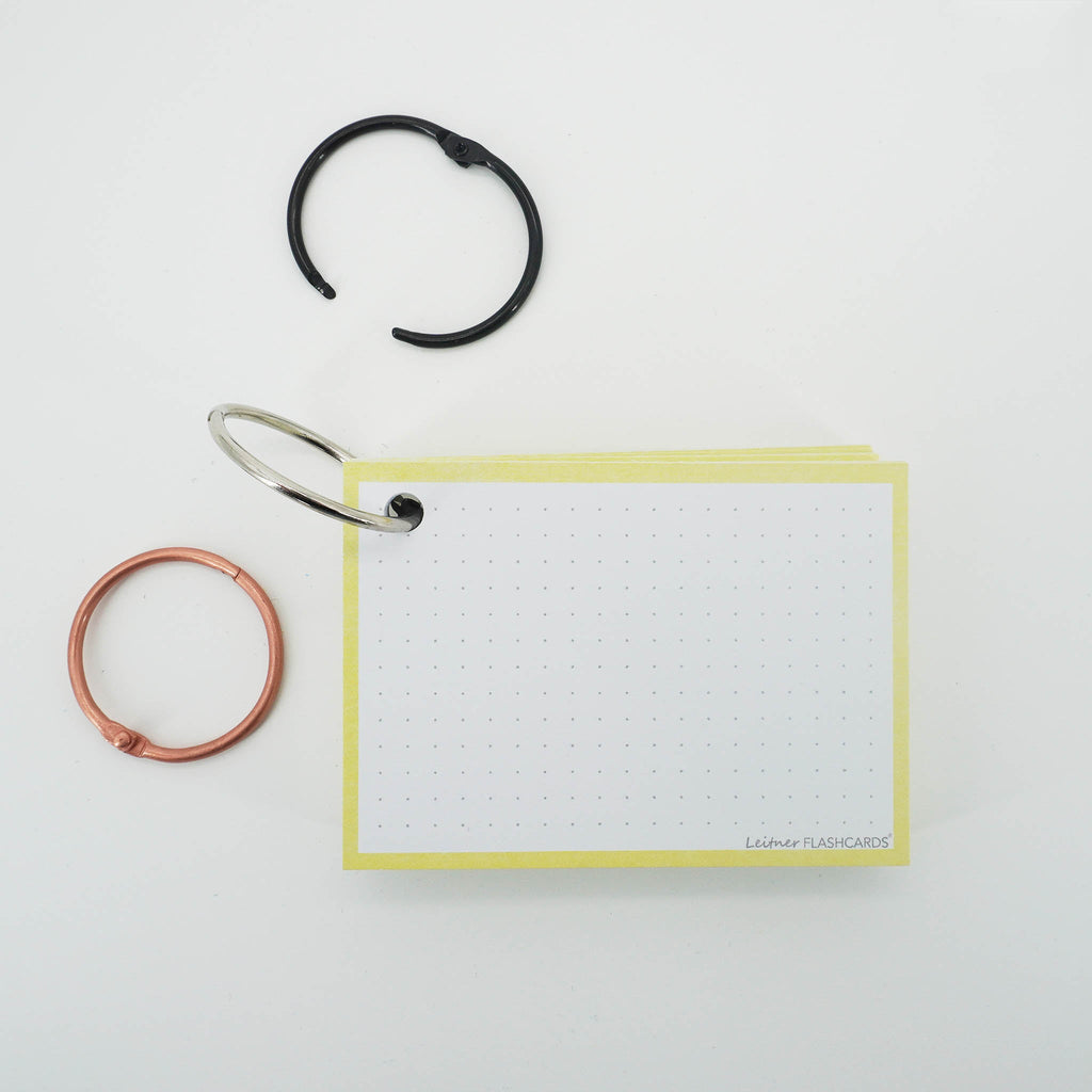Leitner Flashcards A7 Pastel Dotted yellow 7