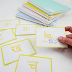 Leitner Flashcards A7 Pastel Dotted yellow lifestyle