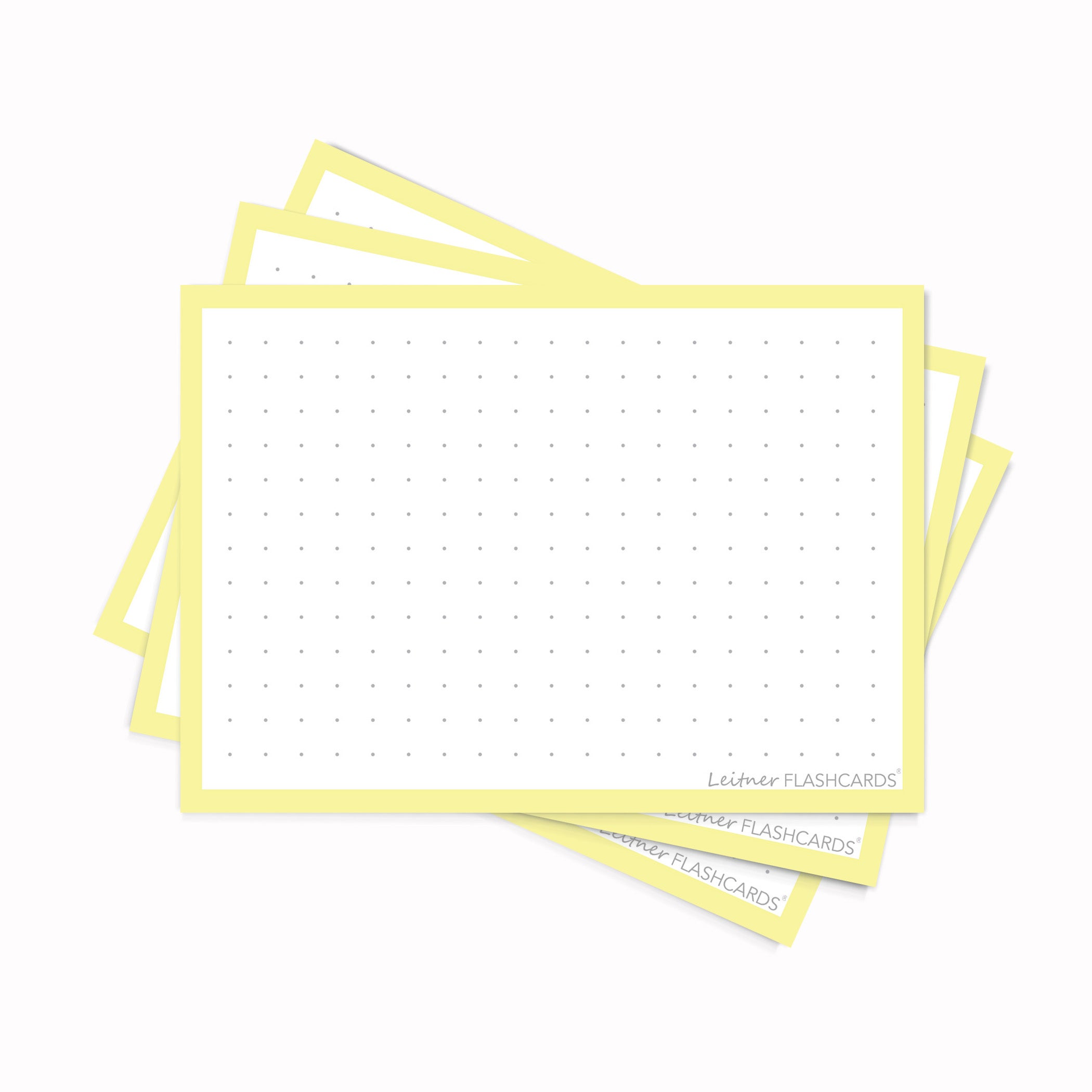 Leitner Flashcards A7 Pastel Dotted yellow