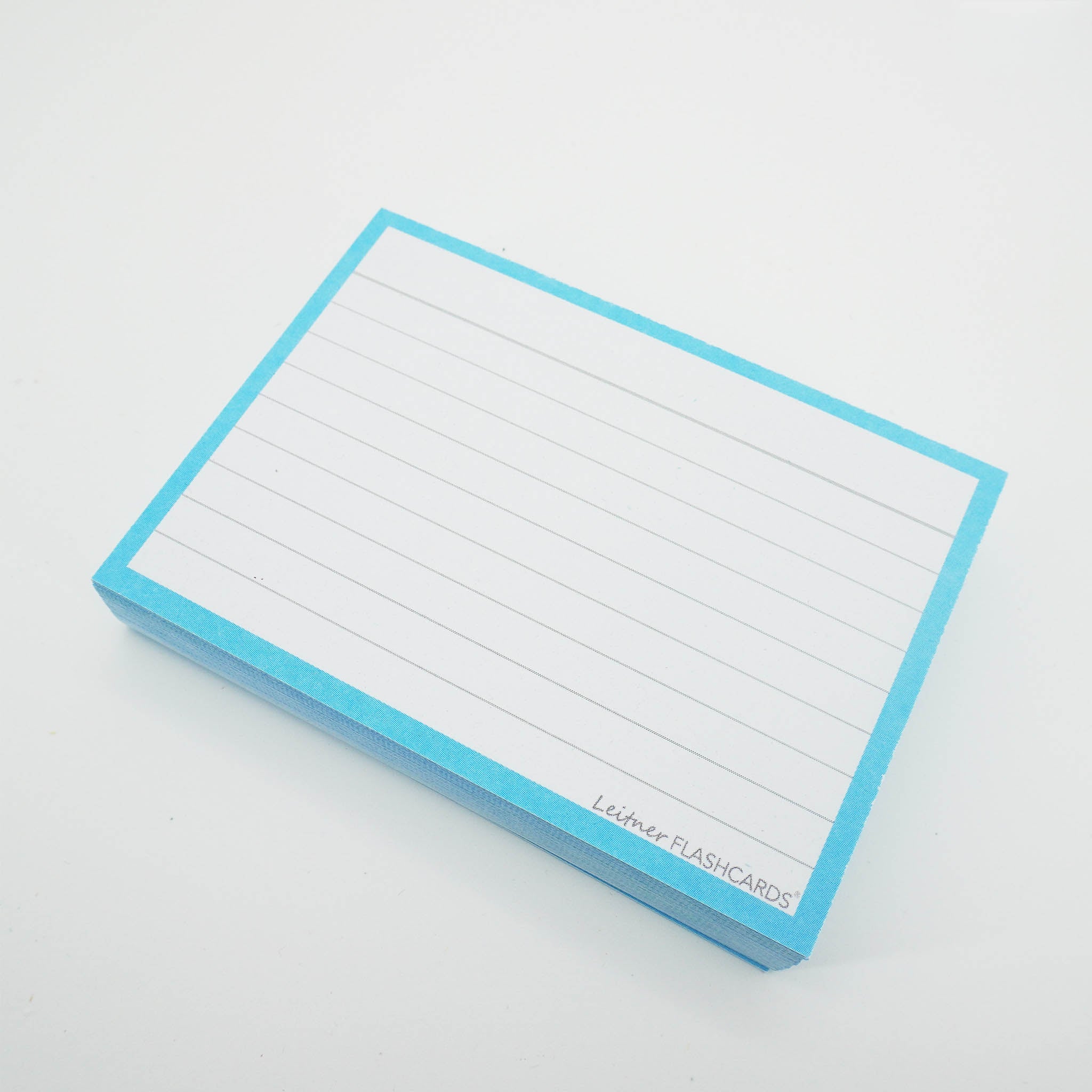 Leitner Flashcards A7 Pastel Lined blue