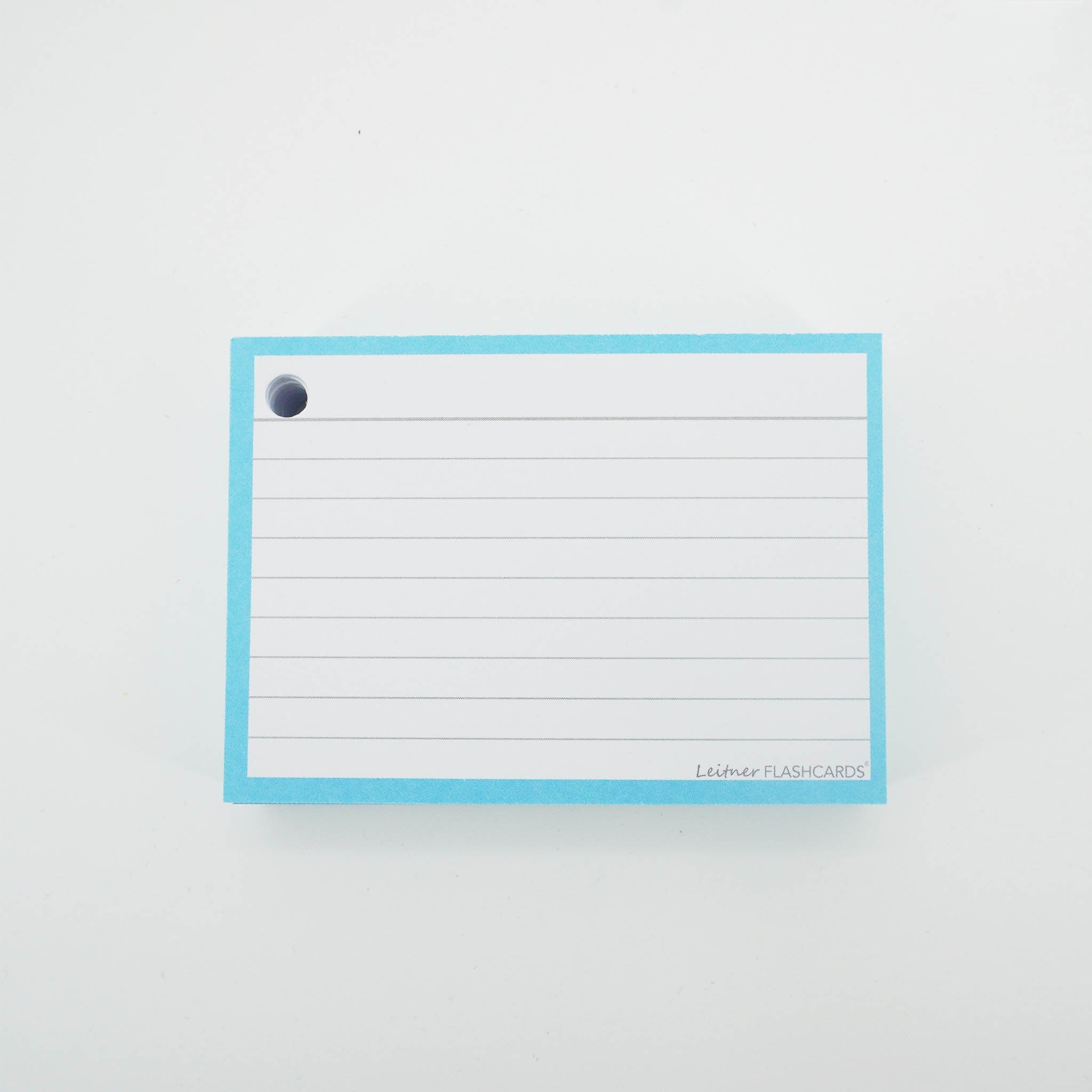 Leitner Flashcards A7 Pastel Lined blue 3