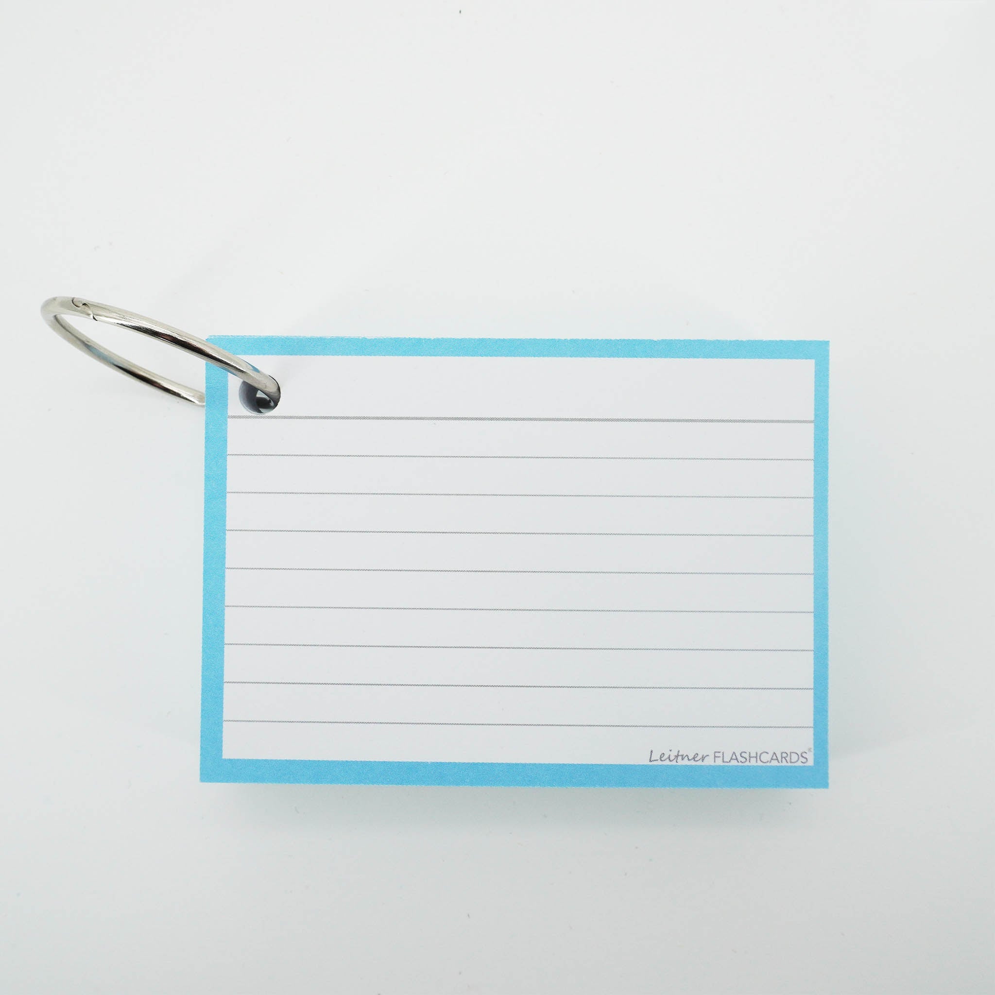 Leitner Flashcards A7 Pastel Lined blue 4