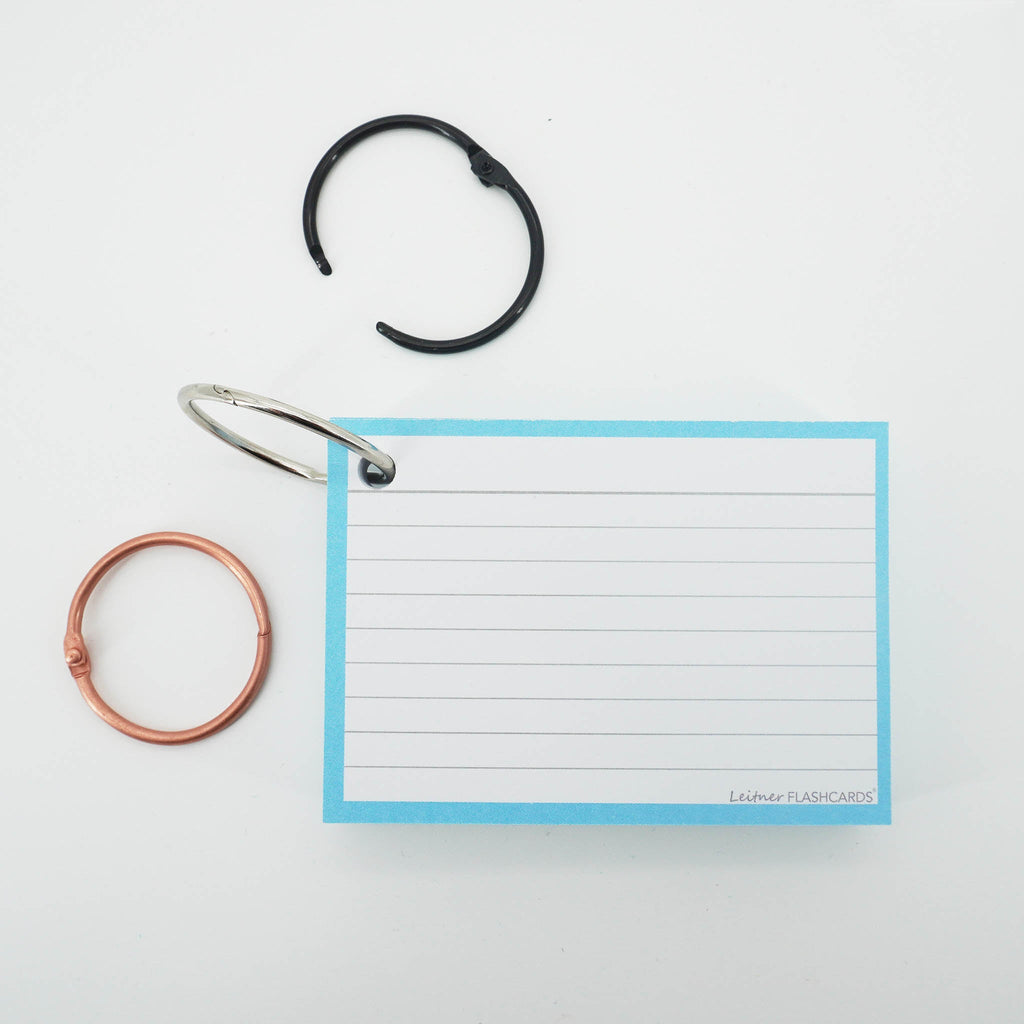 Leitner Flashcards A7 Pastel Lined blue 6