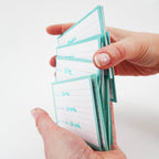 Leitner Flashcards A7 Pastel Lined blue lifestyle 2