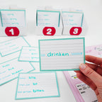 Leitner Flashcards A7 Pastel Lined blue lifestyle 4