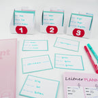 Leitner Flashcards A7 Pastel Lined blue lifestyle 5