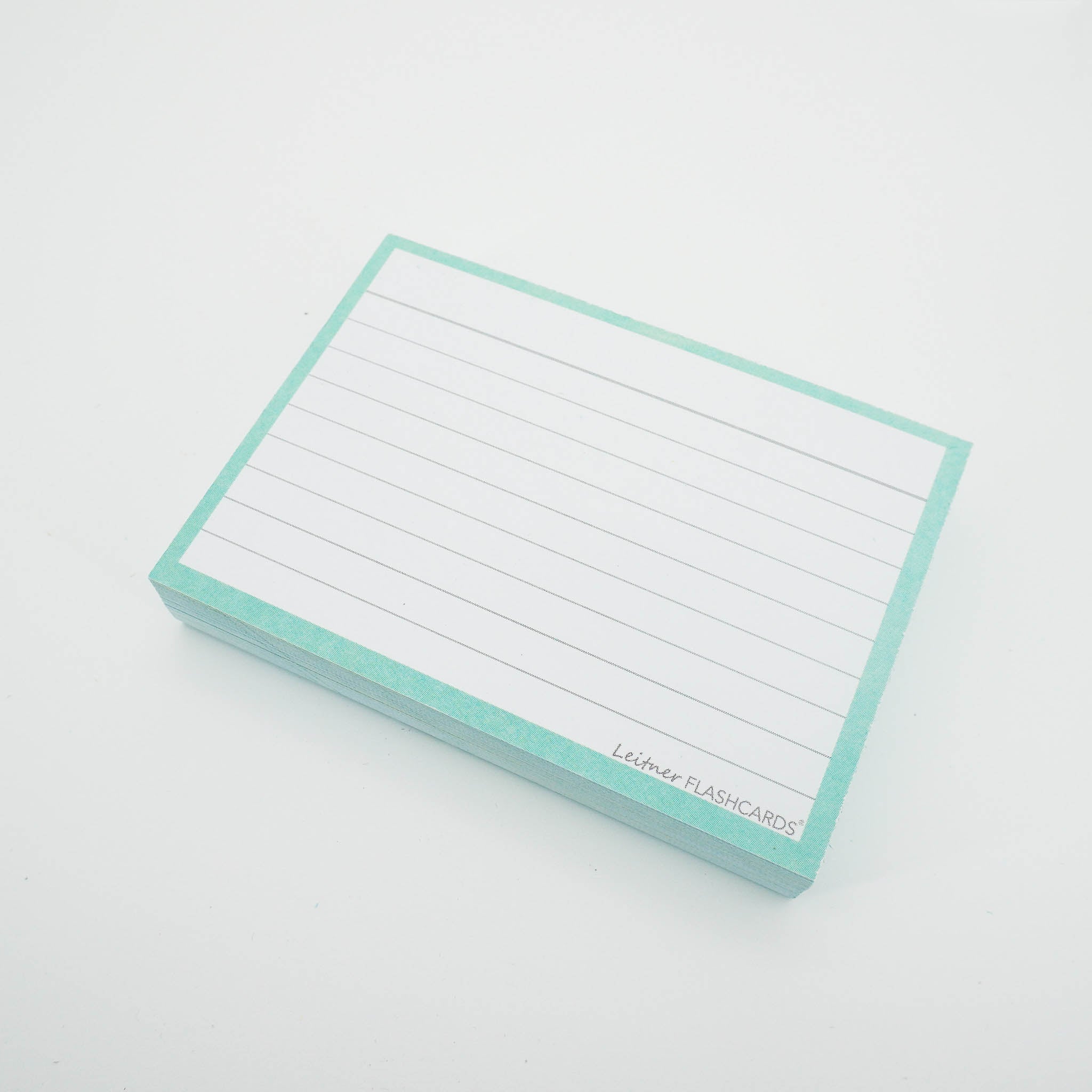 Leitner Flashcards A7 Pastel Lined green