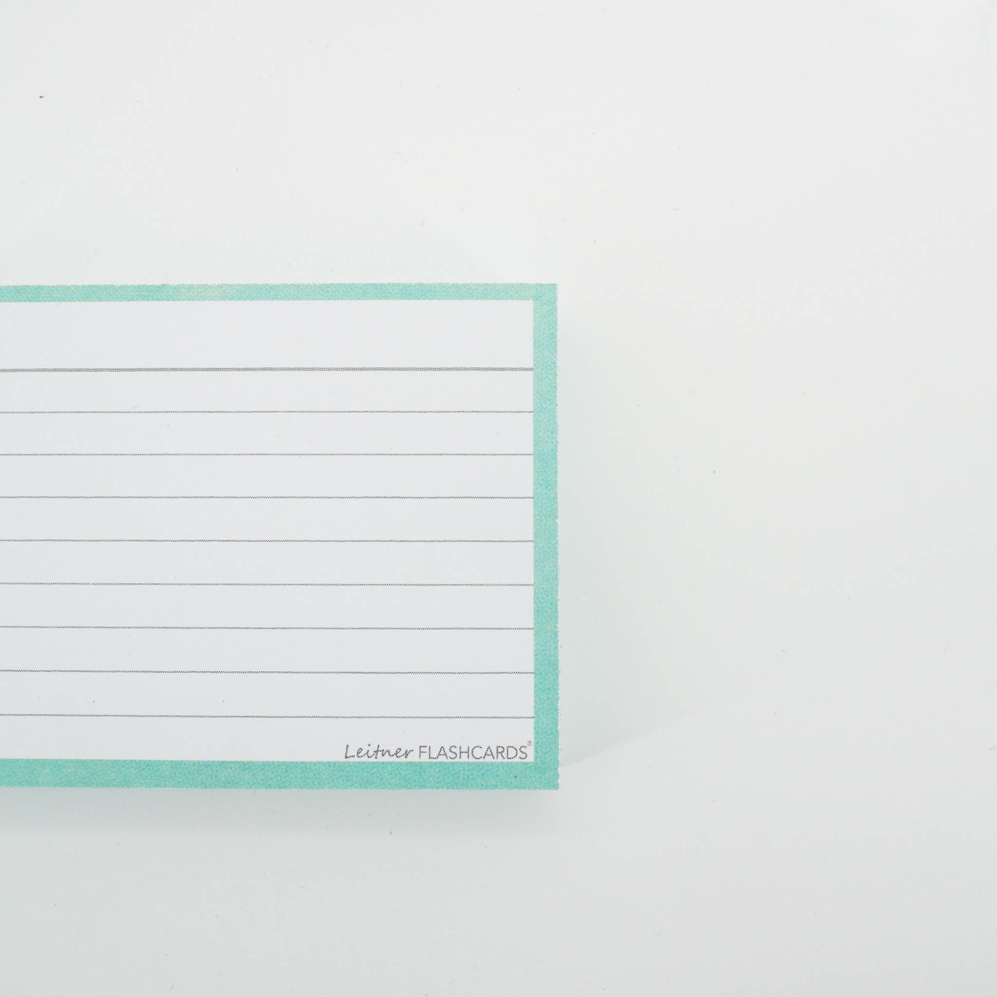 Leitner Flashcards A7 Pastel Lined green 2