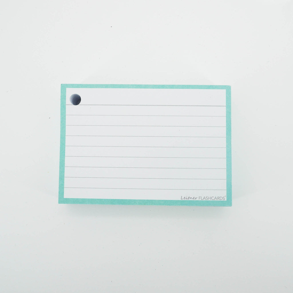 Leitner Flashcards A7 Pastel Lined green 3