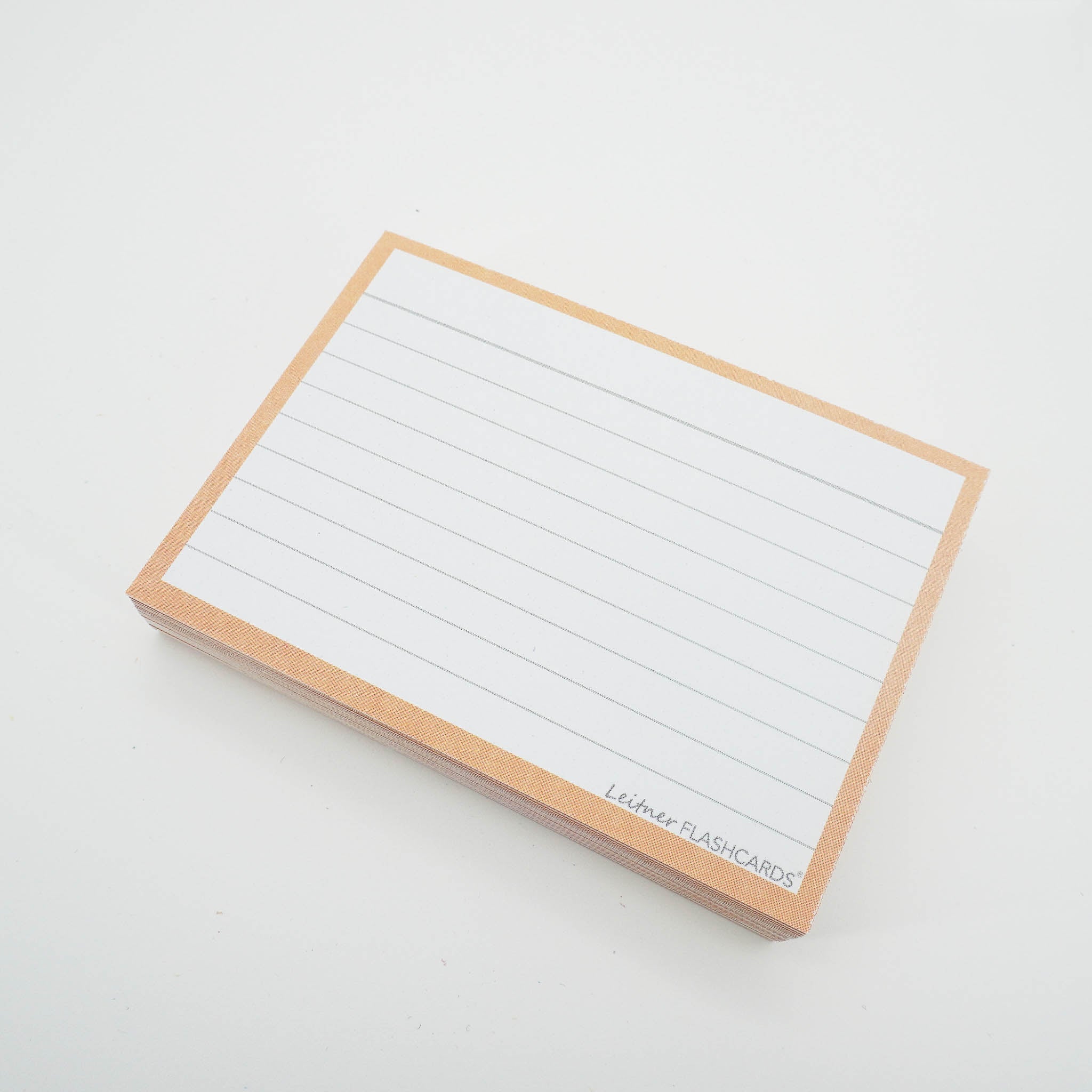 Leitner Flashcards A7 Pastel Lined orange
