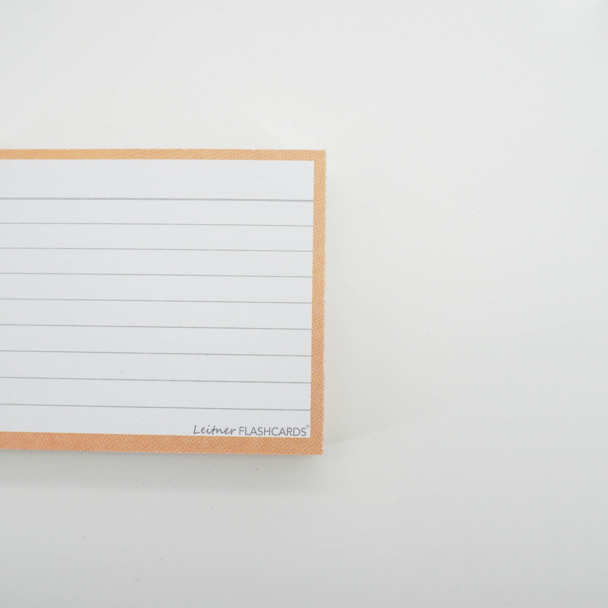 Leitner Flashcards A7 Pastel Lined orange 2