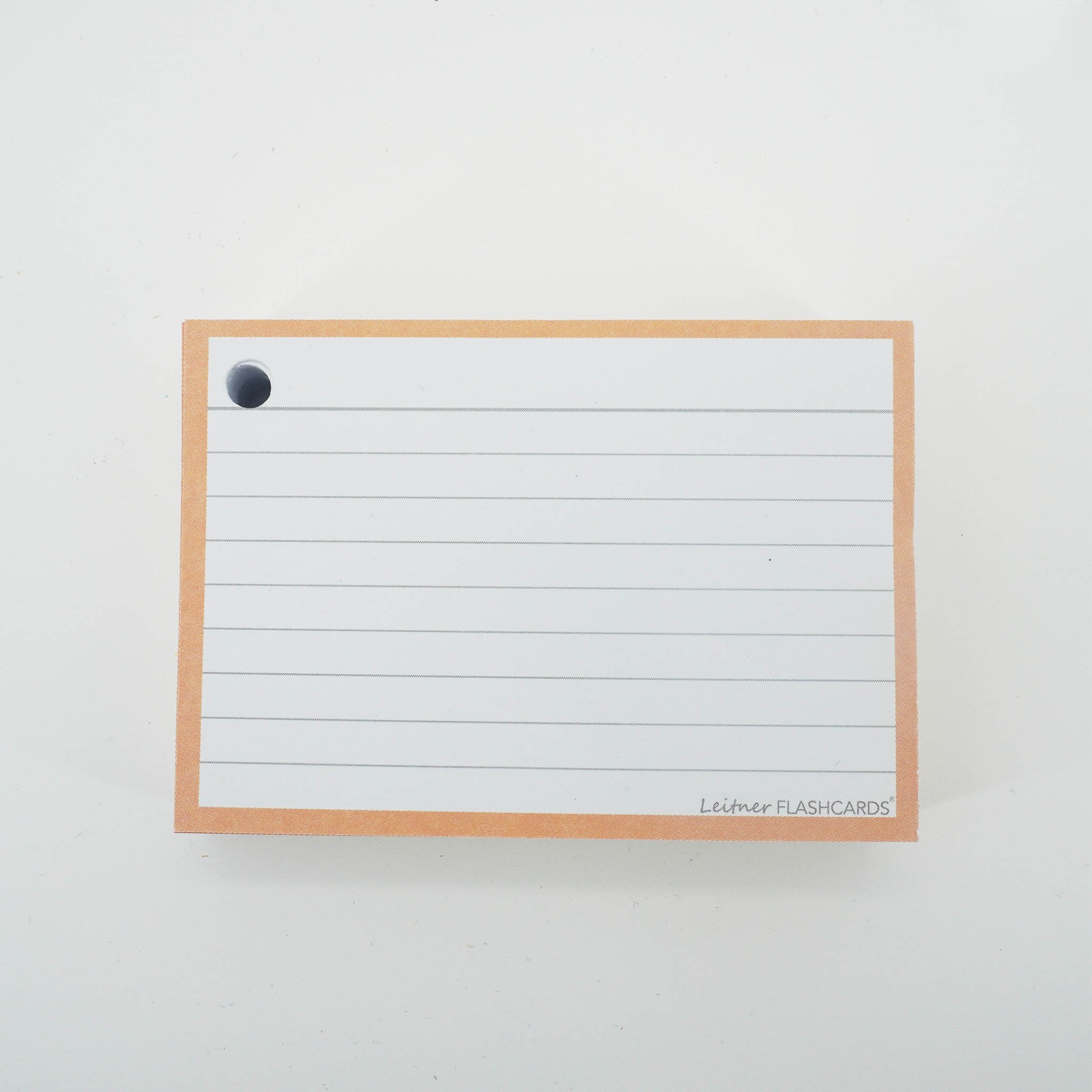 Leitner Flashcards A7 Pastel Lined orange 4