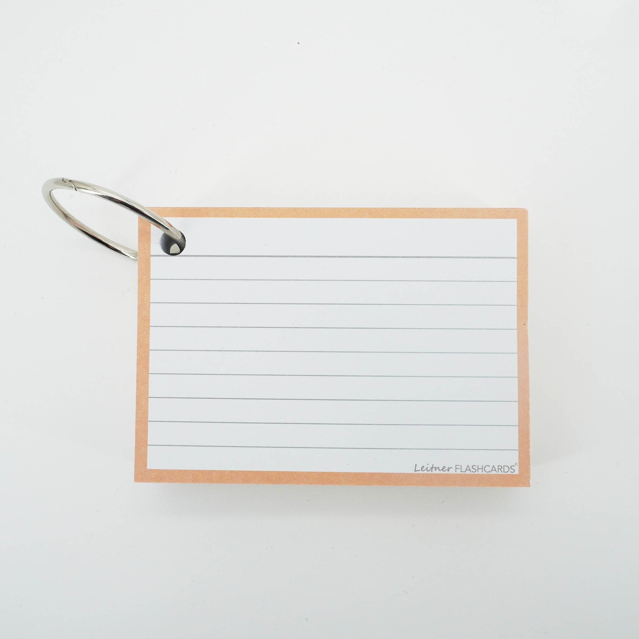 Leitner Flashcards A7 Pastel Lined orange 5