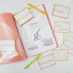 Leitner Flashcards A7 Pastel Lined orange lifestyle