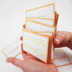 Leitner Flashcards A7 Pastel Lined orange lifestyle 3