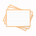 Leitner Flashcards A7 Pastel Lined orange