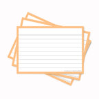Leitner Flashcards A7 Pastel Lined orange