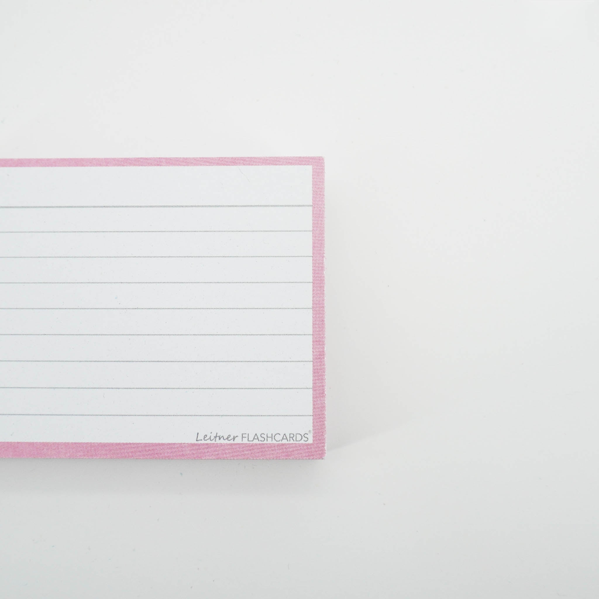 Leitner Flashcards A7 Pastel Lined pink 2