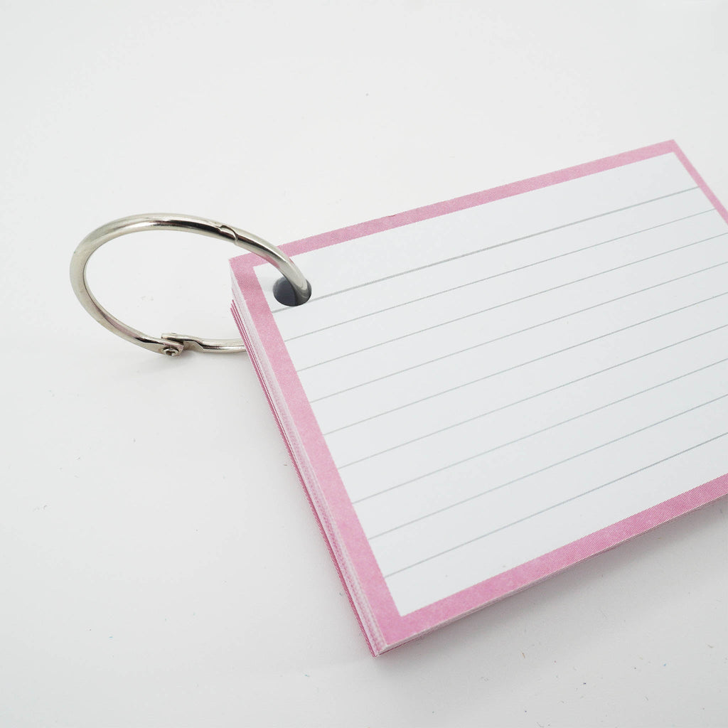 Leitner Flashcards A7 Pastel Lined pink 5