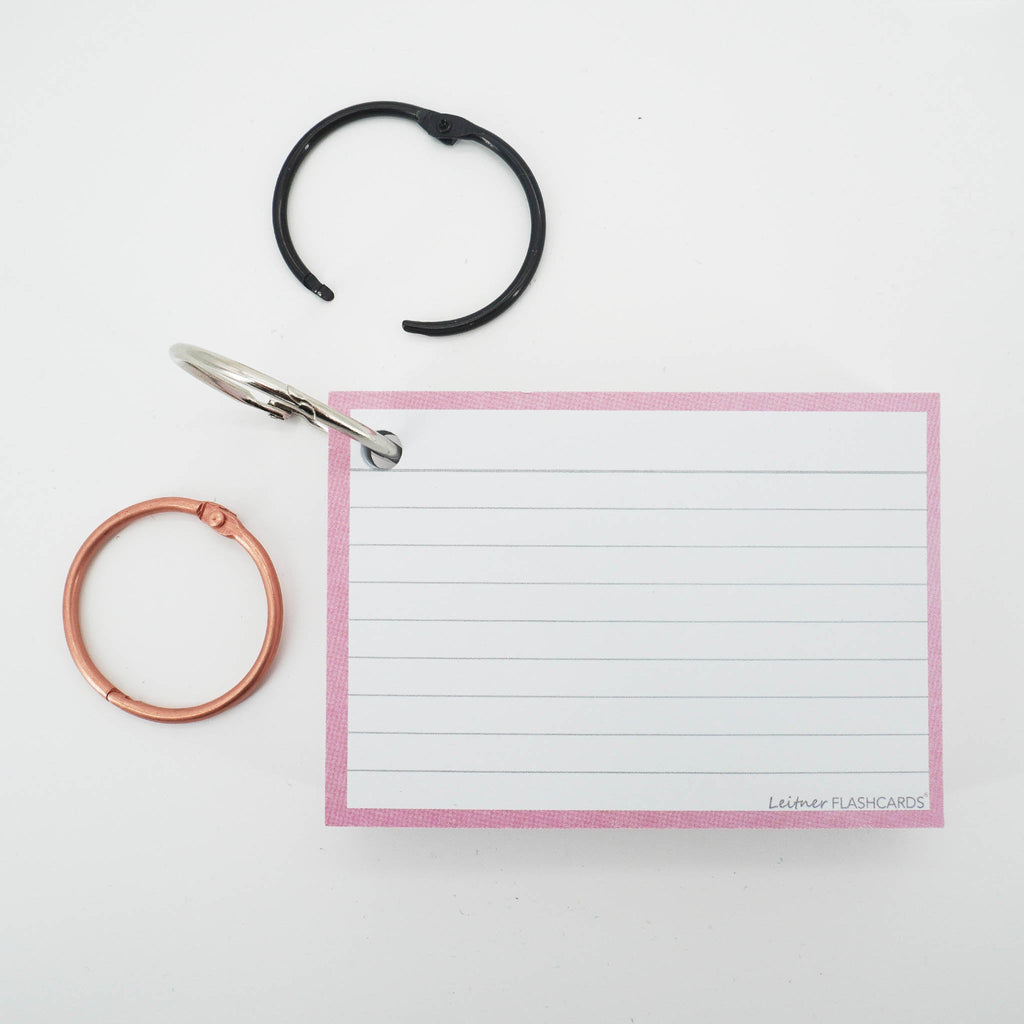 Leitner Flashcards A7 Pastel Lined pink 6