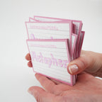 Leitner Flashcards A7 Pastel Lined pink lifestyle 2