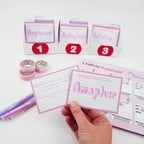 Leitner Flashcards A7 Pastel Lined pink lifestyle 4
